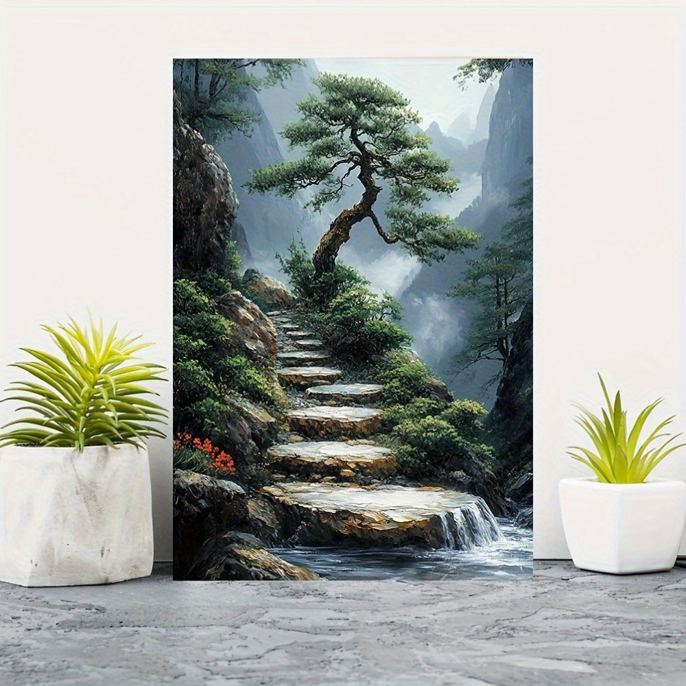 Bonsai Vertical Garden - Opera d'arte su tela Zen Garden