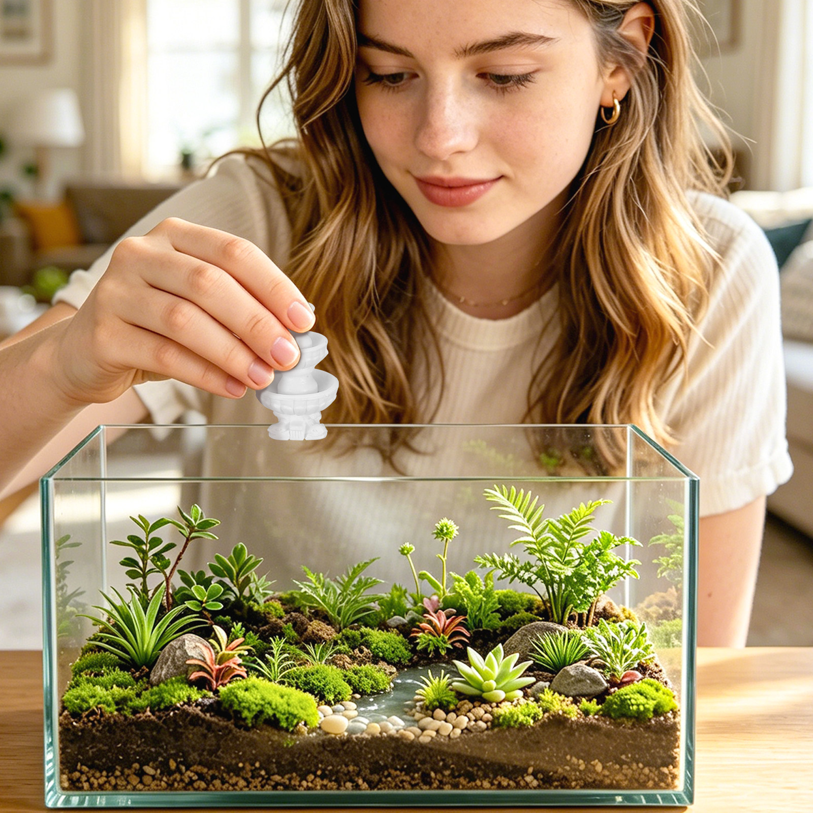 Bonsai Garden Fountain - Mini Fontana in Plastica per Micro