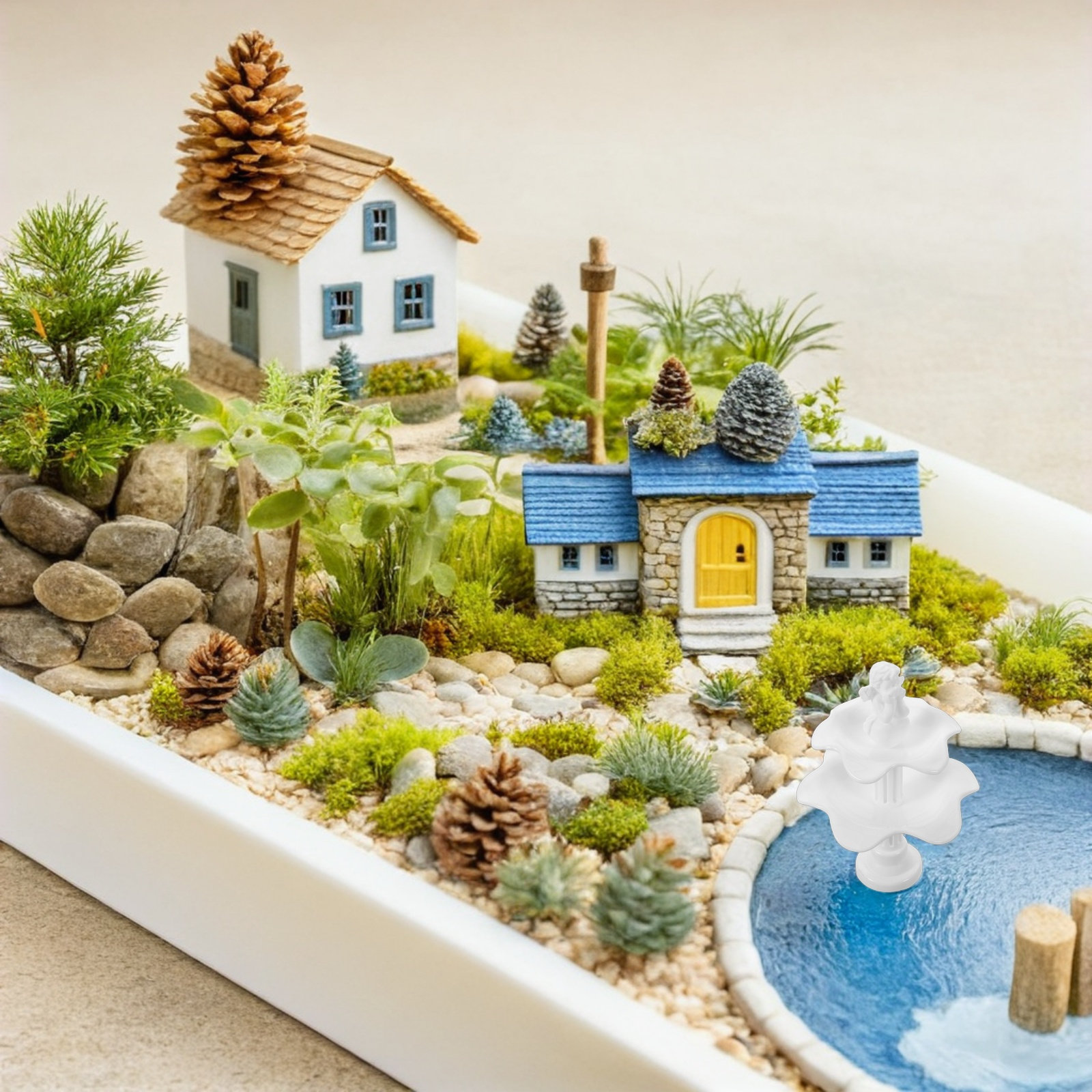 2 Pezzi Fontana Decorativa in  - Bonsai Garden Fountain recensione e prezzo